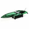 Pro Boat Impulse 32" Brushless Deep-V RTR with Smart, Black/Green for Electric Boats