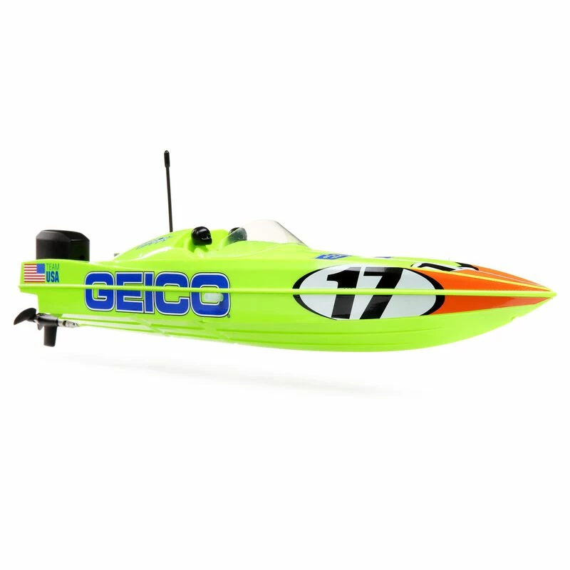 Pro Boat Miss GEICO 17" Power Boat Racer Self-Righting Deep-V RTR for Electric Boats 2 Pro Boat Miss GEICO 17" Power Boat Racer Self-Righting Deep-V RTR for Electric Boats - Image 2