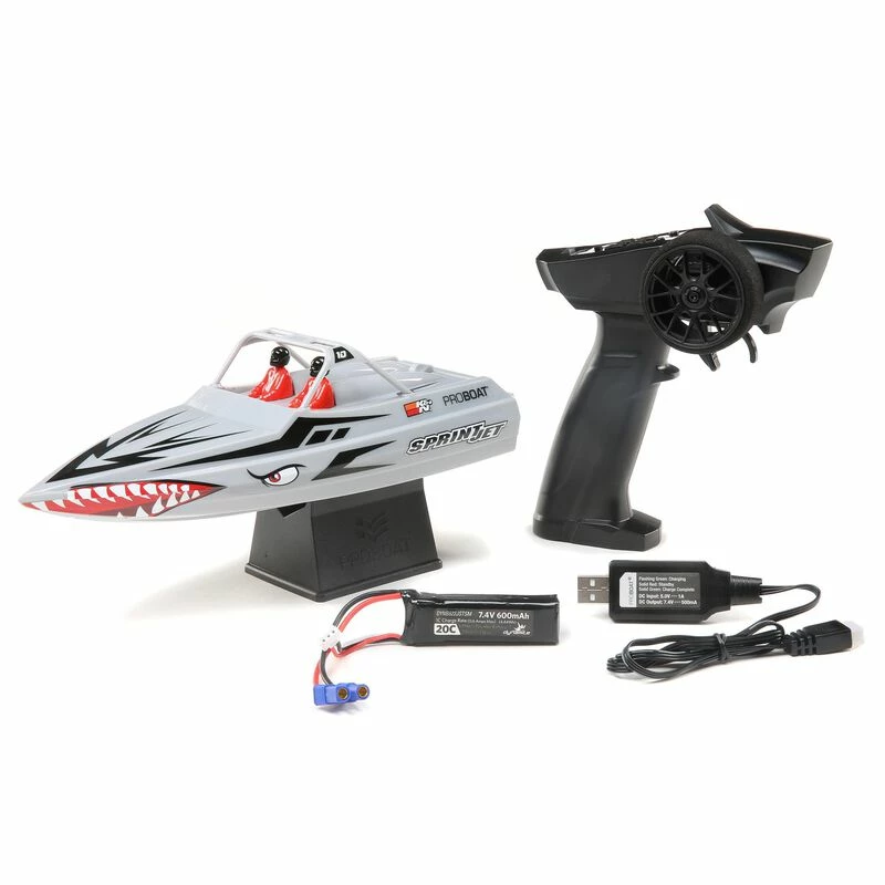 Pro Boat Sprintjet 9" Self-Righting Deep-V Jet Boat Brushed RTR, Silver for Electric Boats 3 Pro Boat Sprintjet 9" Self-Righting Deep-V Jet Boat Brushed RTR, Silver for Electric Boats - Image 3