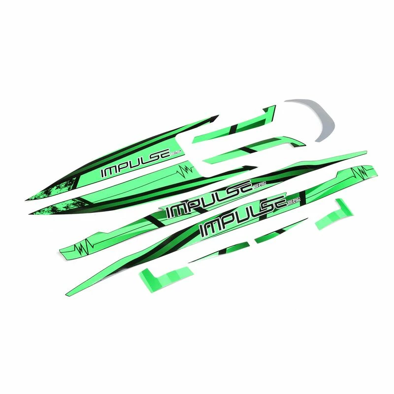 Pro Boat Decal Set Black/Green: Impulse 32 for Parts 1 Pro Boat Decal Set Black/Green: Impulse 32 for Parts